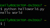 Running a python program from the terminal.